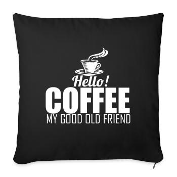 Coffee - coffee - Sofa pillowcase 17,3'' x 17,3'' (45 x 45 cm) - black - Front