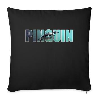 Pinguin - Sofakissenbezug 45 x 45 cm - Schwarz - Vorne