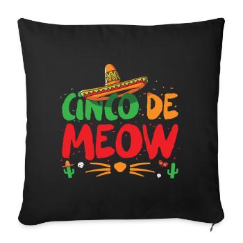 Funny Cinco De Mayo Costume Cinco De Meow - Sofakissenbezug 45 x 45 cm - Schwarz - Vorne