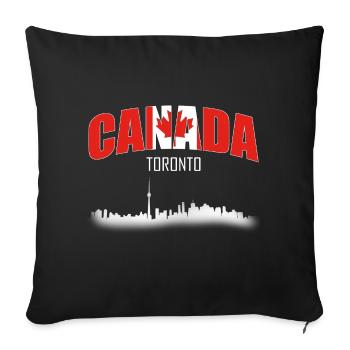 Canada Toronto - Sofakissenbezug 45 x 45 cm - Schwarz - Vorne