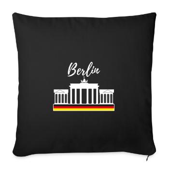 Berlin - Sofa pillowcase 17,3'' x 17,3'' (45 x 45 cm) - black - Front