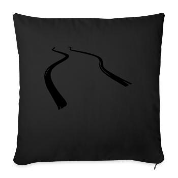 gummiabrieb_skidmarks - Sofakissenbezug 45 x 45 cm - Schwarz - Vorne