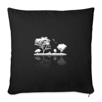 Natur - Sofakissenbezug 45 x 45 cm - Schwarz - Vorne