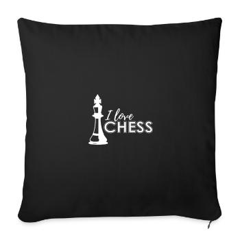 Schach - Sofakissenbezug 45 x 45 cm - Schwarz - Vorne