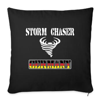 Storm Chaser Germany,Tornado Sturmjäger Shirt - Housse de coussin décorative 45 x 45 cm - noir - Devant