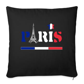 Paris Tour Eiffel,France, La Tour Eiffel - Housse de coussin décorative 45 x 45 cm - noir - Devant