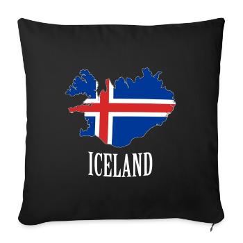Iceland - Sofakissenbezug 45 x 45 cm - Schwarz - Vorne