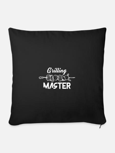 Grillmeister - Sofakissenbezug 45 x 45 cm - Schwarz