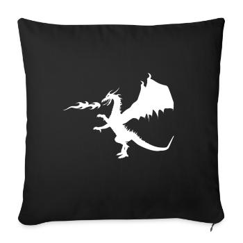Dragon dragon - Sofa pillowcase 17,3'' x 17,3'' (45 x 45 cm) - black - Front