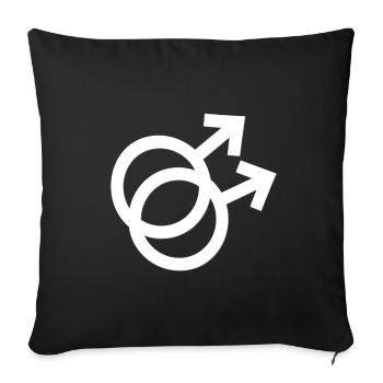 Gay Pride - Sofa pillowcase 17,3'' x 17,3'' (45 x 45 cm) - black - Front
