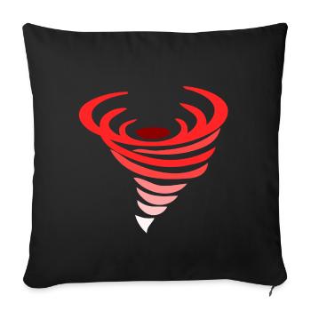 Tornado - Sofakissenbezug 45 x 45 cm - Schwarz - Vorne