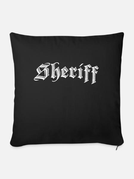 Sheriff - Sofakissenbezug 45 x 45 cm - Schwarz