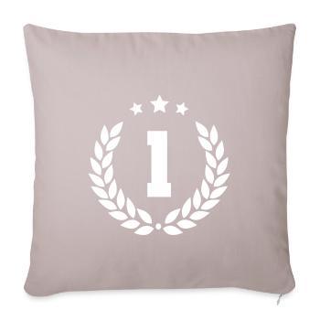 erster Platz 1 - Sofakissenbezug 45 x 45 cm - helles Taupe - Vorne