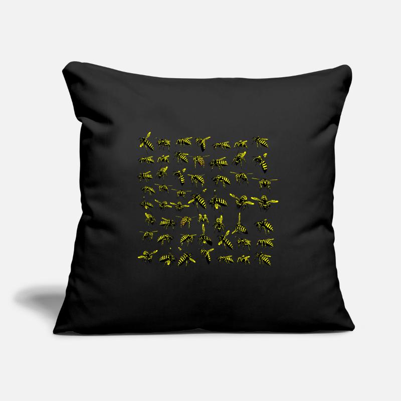 De nombreuses guêpes pullulent de guêpes Housse de coussin décorative 45 x 45 cm