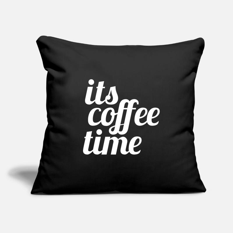 Le temps de café Housse de coussin décorative 45 x 45 cm