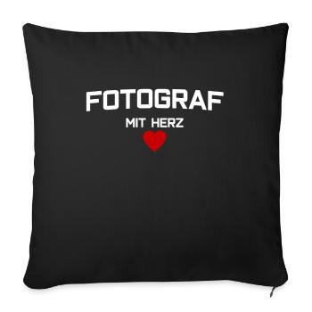 Fotograf - Sofakissenbezug 45 x 45 cm - Schwarz - Vorne