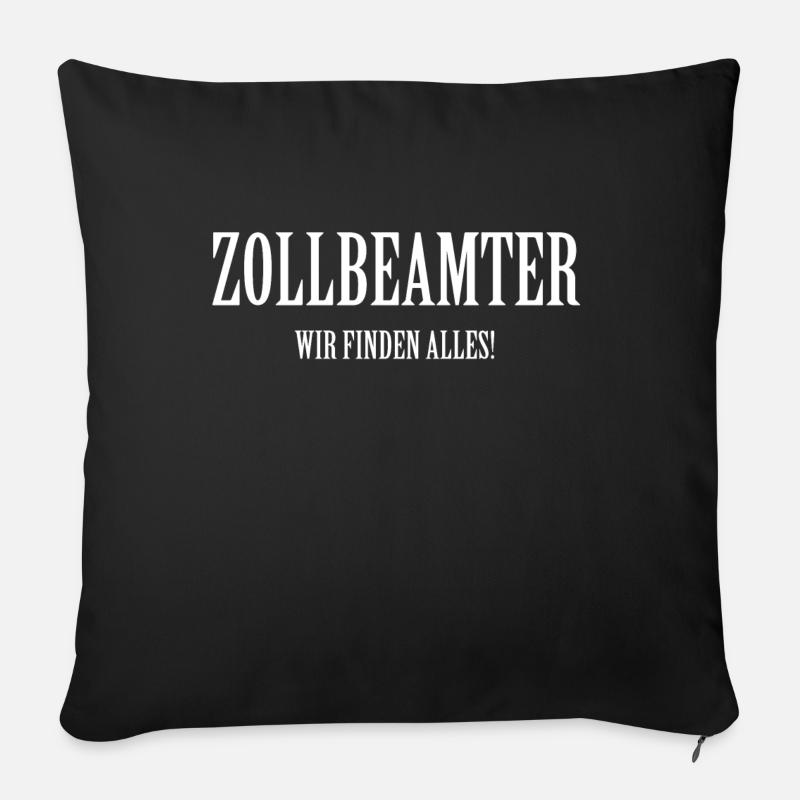 ZOLLBEAMTER - Sofakissenbezug 45 x 45 cm - Schwarz