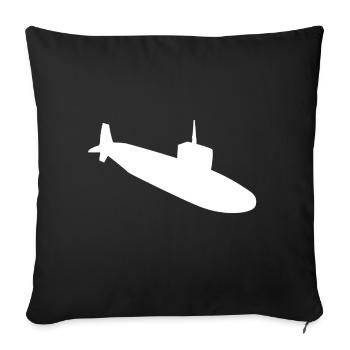 sous-marin - Housse de coussin décorative 45 x 45 cm - noir - Devant