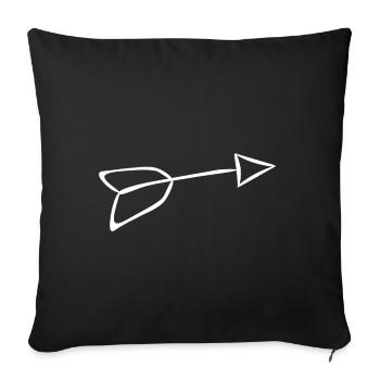 flèche - Housse de coussin décorative 45 x 45 cm - noir - Devant