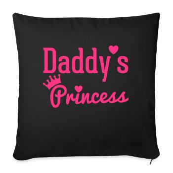 Daddy's Princess - Sofakissenbezug 45 x 45 cm - Schwarz - Vorne