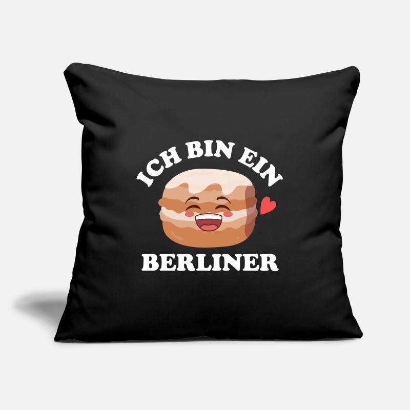 Ich bin ein Berliner Krapfen Doughnut Sofakissenbezug 45 x 45 cm