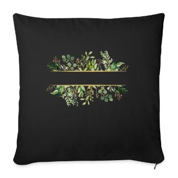 Leaf frame - Sofakissenbezug 45 x 45 cm - Schwarz - Vorne