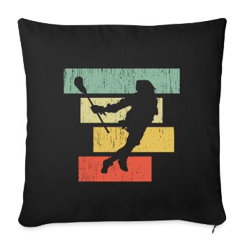 lacrosse - Housse de coussin décorative 45 x 45 cm - noir - Devant