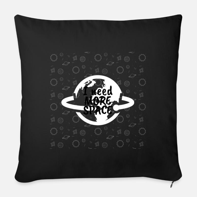 I NEED MORE SPACE - Sofa pillowcase 17,3'' x 17,3'' (45 x 45 cm) - black