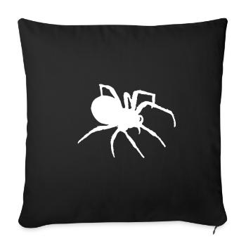 Spinne Spinnen Silhouette - Sofakissenbezug 45 x 45 cm - Schwarz - Vorne