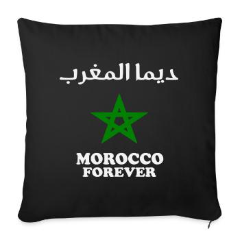 Maroc - Maroc - Maroc pour toujours - Housse de coussin décorative 45 x 45 cm - noir - Devant