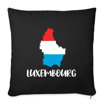 luxembourg - Sofa pillowcase 17,3'' x 17,3'' (45 x 45 cm) - black - Front