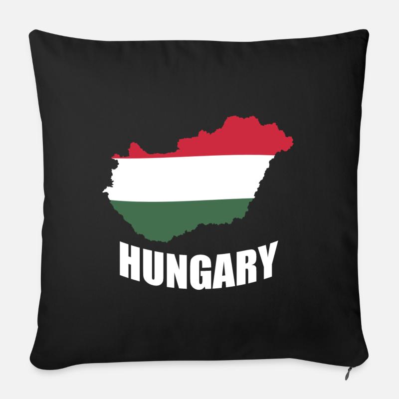 HONGRIE - Housse de coussin décorative 45 x 45 cm - noir
