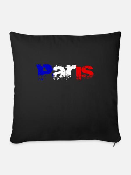 Paris - Sofakissenbezug 45 x 45 cm - Schwarz