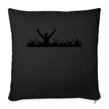 Menschen - Gruppe Fans - Sofakissenbezug 45 x 45 cm - Schwarz - Vorne