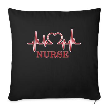 Nurse Doctor Hospital nurse - Sofa pillowcase 17,3'' x 17,3'' (45 x 45 cm) - black - Front