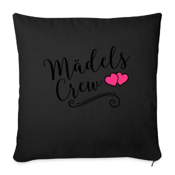 maedels crew heart - Sofakissenbezug 45 x 45 cm - Schwarz - Vorne