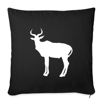 antilope - Housse de coussin décorative 45 x 45 cm - noir - Devant