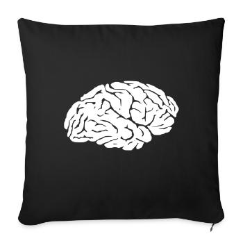 Brain brain - Sofa pillowcase 17,3'' x 17,3'' (45 x 45 cm) - black - Front