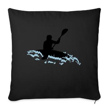Whitewater kayaking - Sofa pillowcase 17,3'' x 17,3'' (45 x 45 cm) - black - Front