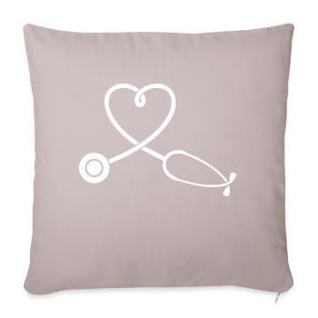 Infirmière Médecin Infirmière Hôpital - Housse de coussin décorative 45 x 45 cm - taupe clair - Devant