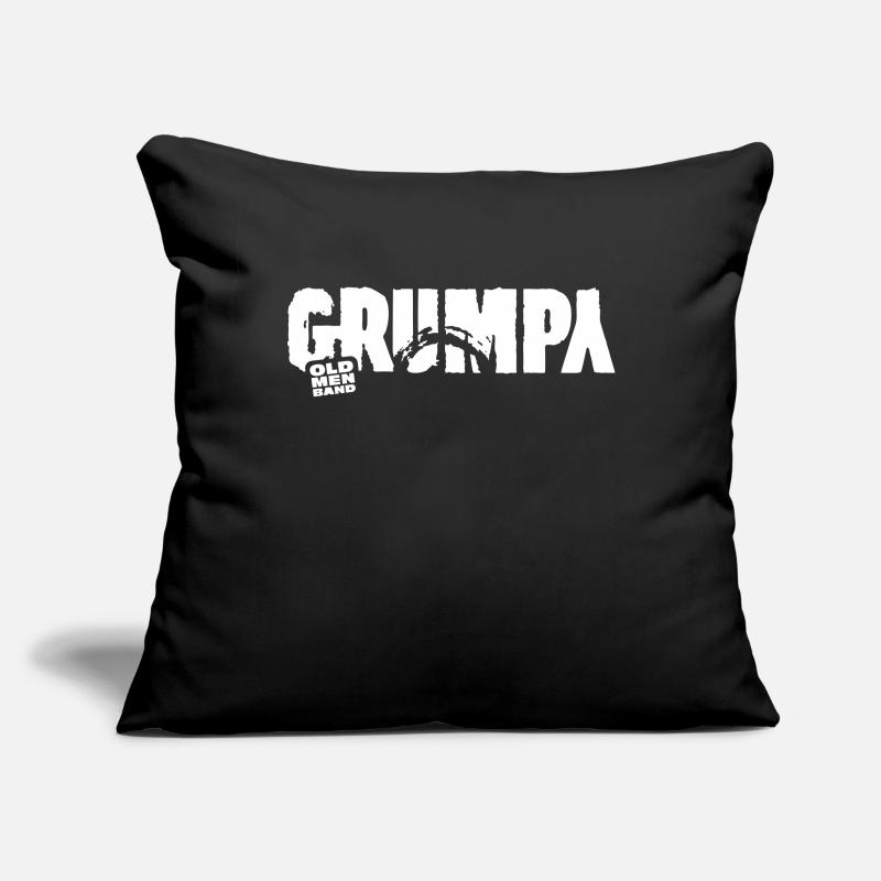 GRUMPY blanc Housse de coussin décorative 45 x 45 cm
