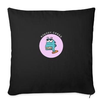 Nobody Cares - Sofa pillowcase 17,3'' x 17,3'' (45 x 45 cm) - black - Front