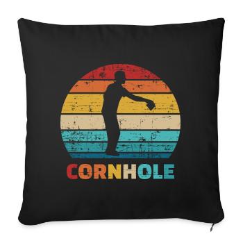 Cornhole - Sofakissenbezug 45 x 45 cm - Schwarz - Vorne