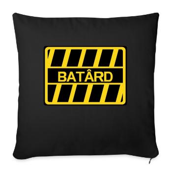 Batard Beleidigung Humor Panel - Sofakissenbezug 45 x 45 cm - Schwarz - Vorne