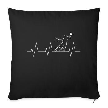 Handball - Housse de coussin décorative 45 x 45 cm - noir - Devant