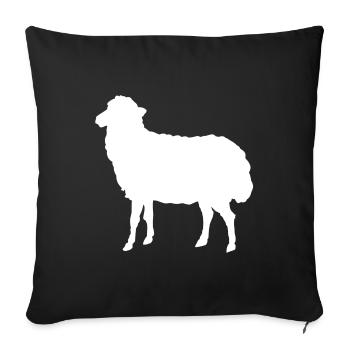 Sheep gift farmer sheep farm farmer - Sofa pillowcase 17,3'' x 17,3'' (45 x 45 cm) - black - Front