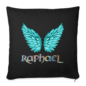 erzengel raphael e 120 - Sofakissenbezug 45 x 45 cm - Schwarz - Vorne