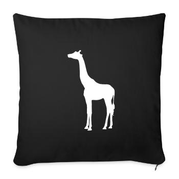 Giraffe Cartoon Comic Silhouette Giraffen - Sofakissenbezug 45 x 45 cm - Schwarz - Vorne