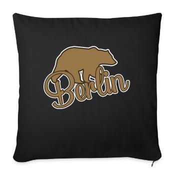 Bear Berlin Bear - Sofa pillowcase 17,3'' x 17,3'' (45 x 45 cm) - black - Front