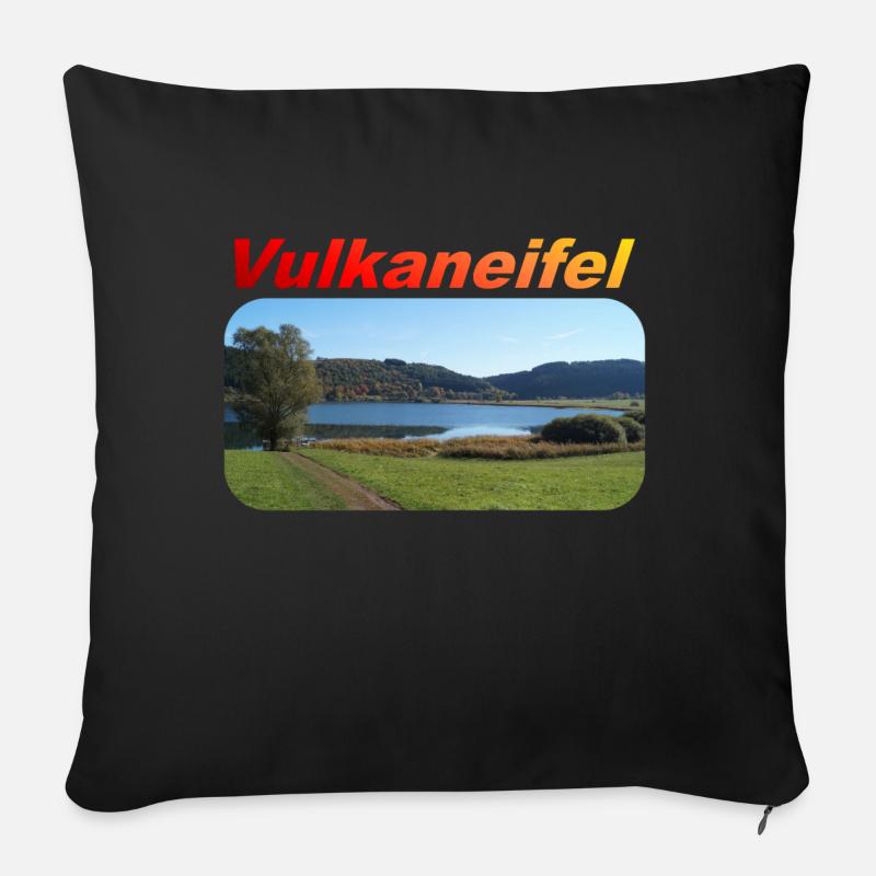 Vulkaneifel - Sofakissenbezug 45 x 45 cm - Schwarz